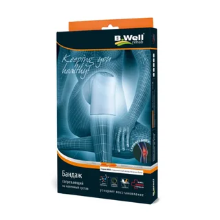 Бандаж B.Well W-338 на коленный сустав cерый S