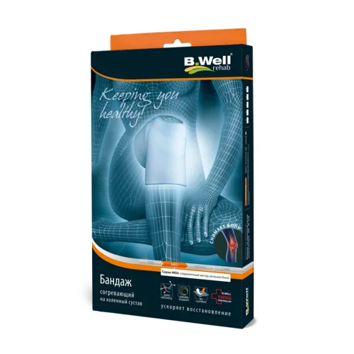 Бандаж B.Well W-338 на коленный сустав cерый S