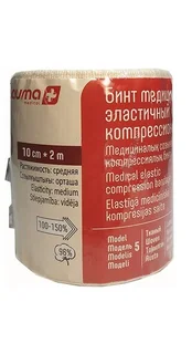 Бинт Лаума компрессионный эласт мед средней растяж 2м х 10 см