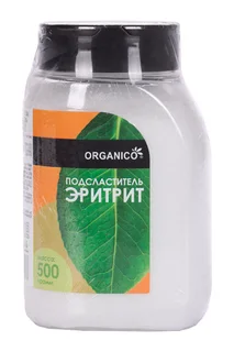 Пищевая добавка Эритрит Organico подсластитель 500 гр банка