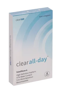 Линзы Clearlab Clear all-day контактные R 8,6 (диоптрия -11,50) 6 шт