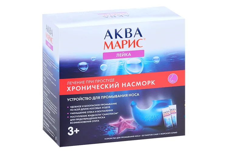 Устройство Аква Марис для промывания носа+средство для промывания 30 пак