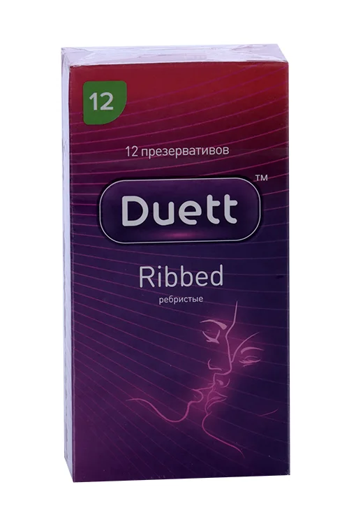 Презервативы Duett Ribbed 12 шт