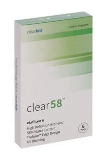 Линзы Clearlab Clear58 контактные R 8,7 (диоптрия -5,0) 6 шт