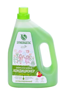 Кондиционер ополаскиватель Synergetic для белья Райский сад гипоаллергенный 1,5 л