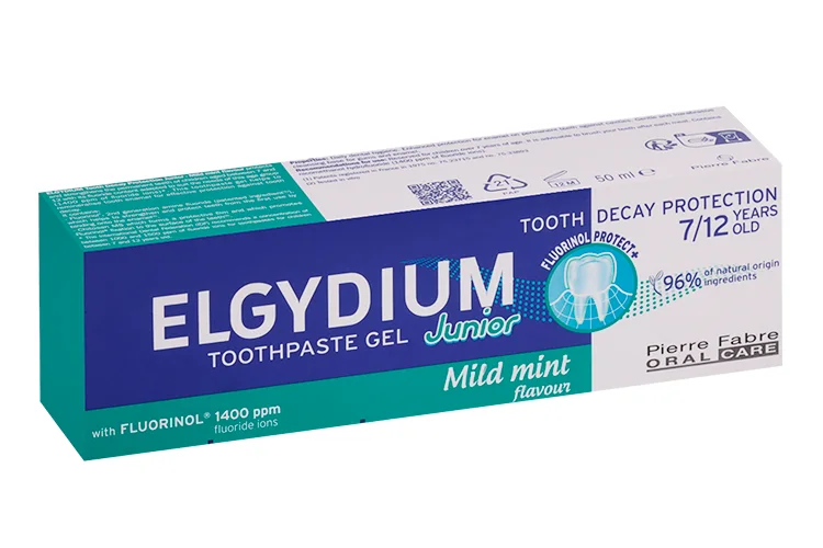 Зубная паста-гель Elgydium Junior защита от кариеса мягкий вкус мяты (с 7-12 лет) 50 мл