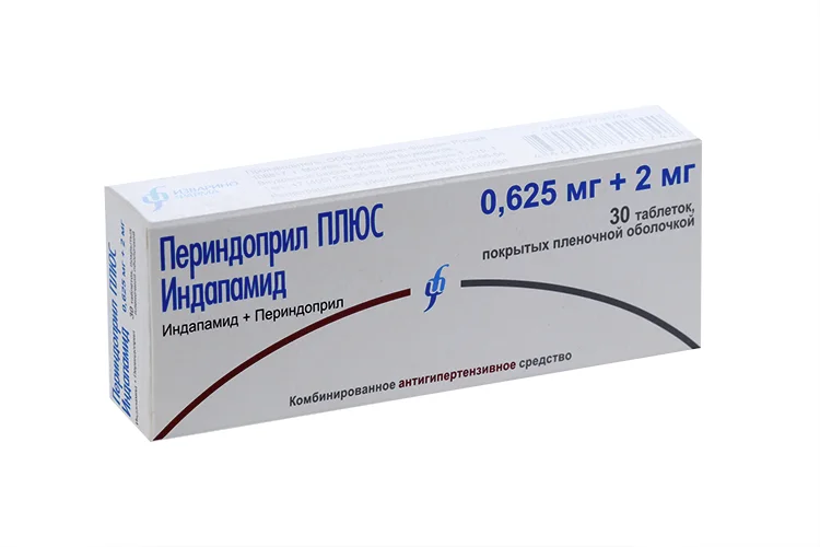 Периндоприл таблетки 0.625+2 мг 30 шт