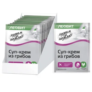 Суп-крем из грибов Худеем за неделю 20 шт по 20 гр Леовит