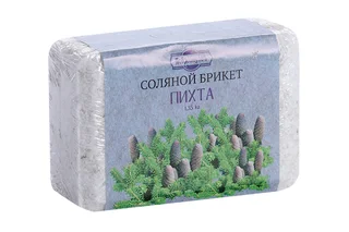 Соляной брикет с алтайскими травами "Пихта", 1,35 кг "Добропаровъ"