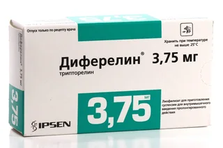 Диферелин 3,75 мг лиофилизат для приготовления суспензии пролонгированного высвобождения для внутримышечного введения в комл с р-лем