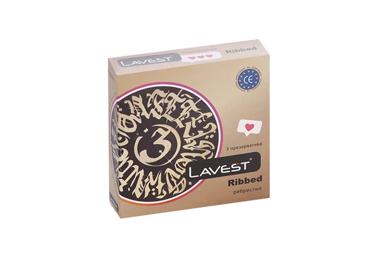 Презервативы Lavest Ribbed ребристые 3 шт
