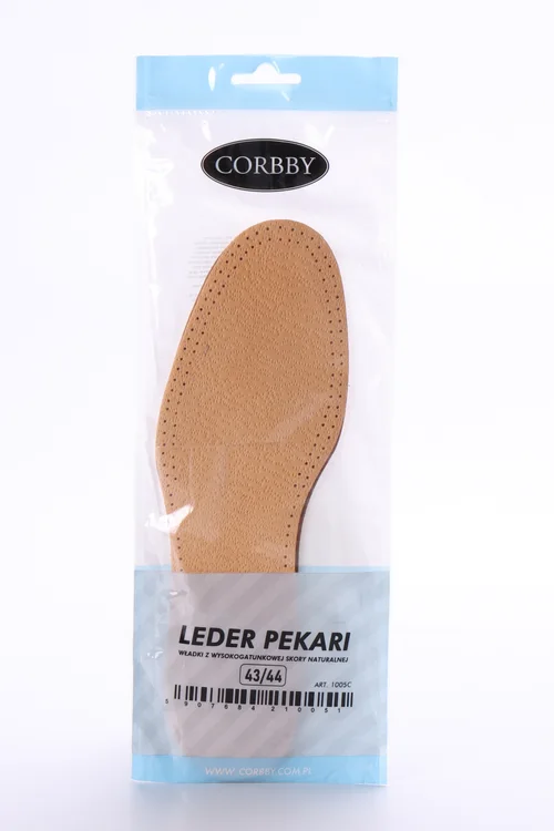 Стельки Corbby Leder Pekari латекс овечья кожа растительного дубления с актив углем р 43-44