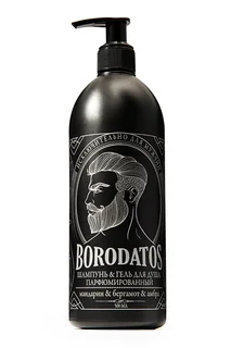 Шампунь-гель Borodatos для душа мужской парфюмированный мандарин / бергамот / амбра 500 мл
