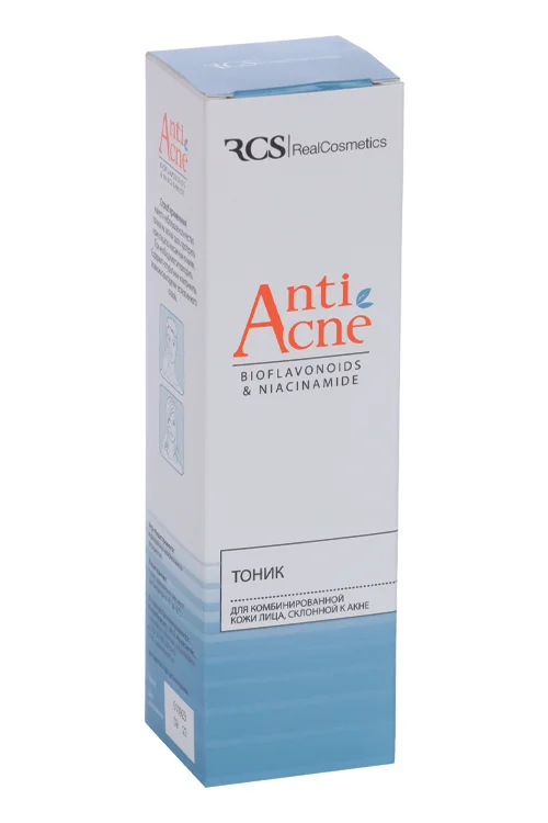 Тоник RCS AntiAcne для комбинированной кожи лица склонной к акне 200 мл