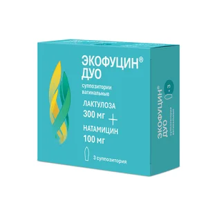 Экофуцин Дуо суппозитории вагинальные 300 мг+100 мг 3 шт