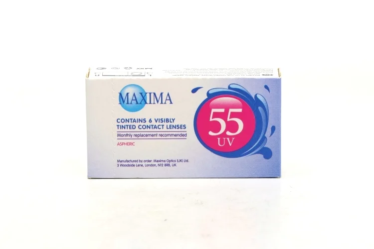 Линзы Maxima 55 UV контактные R 8,6 DIA 14,2 (диоптрия -2,25) 6 шт