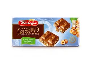 Шоколад молочный с лесным орехом 100 гр