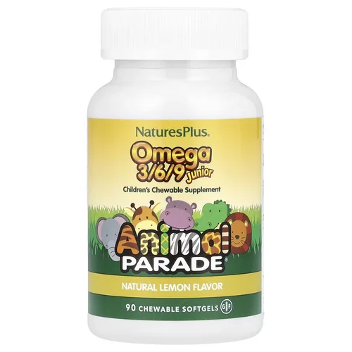 Омега 3-6-9 Animal Parade Junior со вкусом лимона 90 шт капсулы жевательные