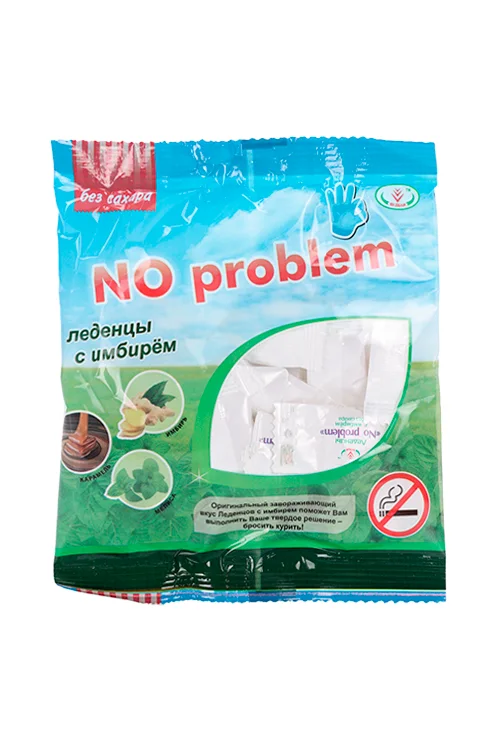Леденцы Вулкан NO problem с имбирем аромат мелиссы и карамели без сахара 50 гр