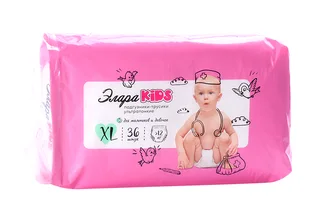 Подгузники-трусики Элара Кидс утратонкие р XL (>12 кг) 36 шт (88436)