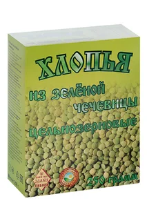 Чечевица зеленая 250 гр хлопья