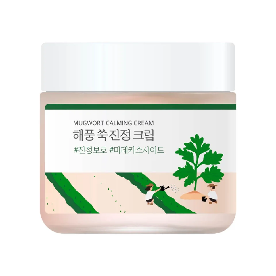 Лёгкий успокаивающий крем с экстрактом полыни Mugwort Calming Cream 80 мл Round LAB