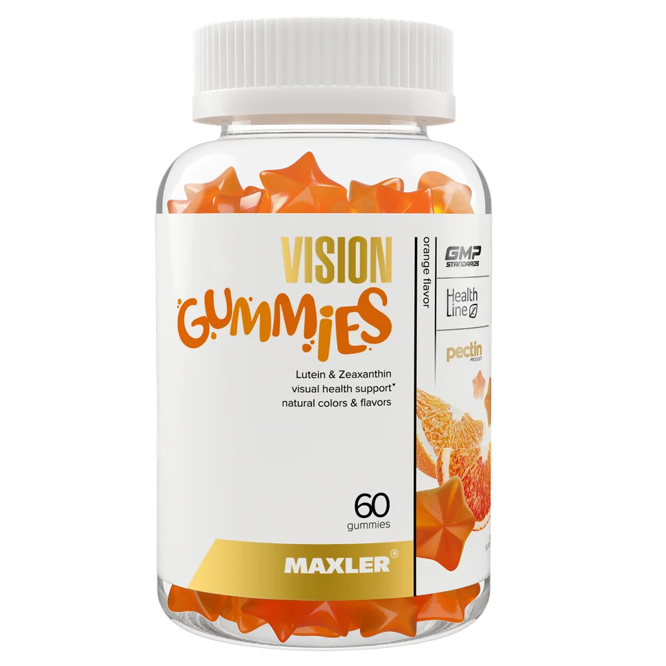 Мармеладные пастилки для зрения с лютеином и зеаксантином Maxler Vision Gummies 60 жевательных пастилок - Апельсин