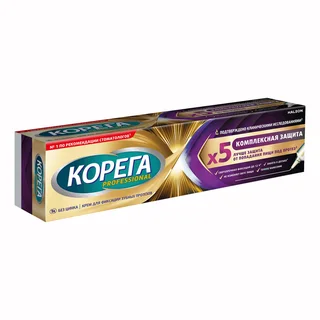 Корега профессионал крем для фиксации зубных протезов комплексная защита 40 гр
