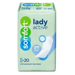 Прокладки Somfort Lady active extra, 20 шт