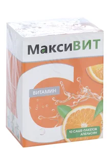 Аскорбиновая кислота Витамин С Максивит 16 гр 10 шт порошок со вкусом апельсина