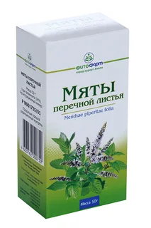 Мяты перечной листья, 50 г, сырье растительное измельченное