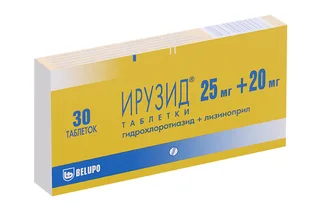 Ирузид 20 мг+25 мг 30 шт таблетки