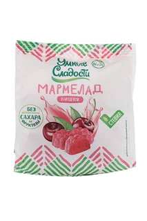Мармелад Умные сладости желейно-формовой со стевией вкус вишни 150 гр