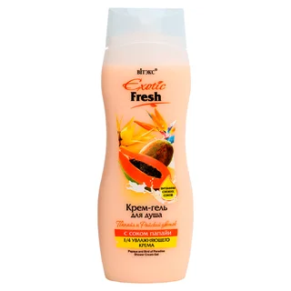 Крем-гель для душа Папайя и Райский цветок Exotic Fresh 515 мл Витэкс