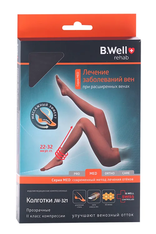 Колготки B Well компр MED 2 класс JW-321 р 5 черный
