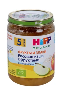 Каша Хипп рисовая с фруктами 190 гр