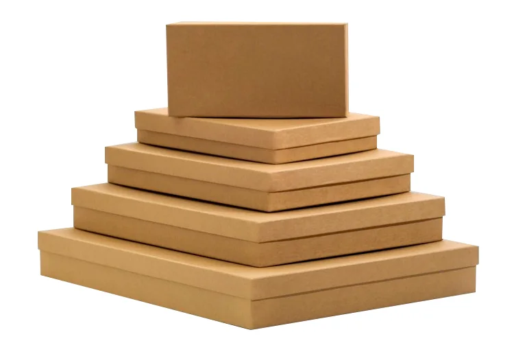Набор коробок Upak Land 5 в 1 Крафт однотонный 40×30×5 - 20×10×3 см