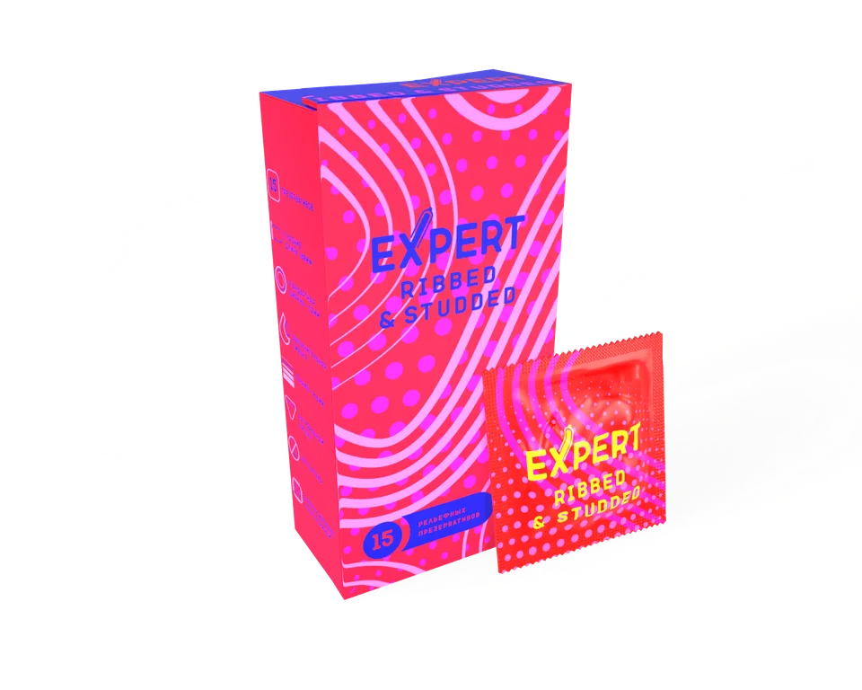 Презервативы Expert ребристо-точечные 15 шт.