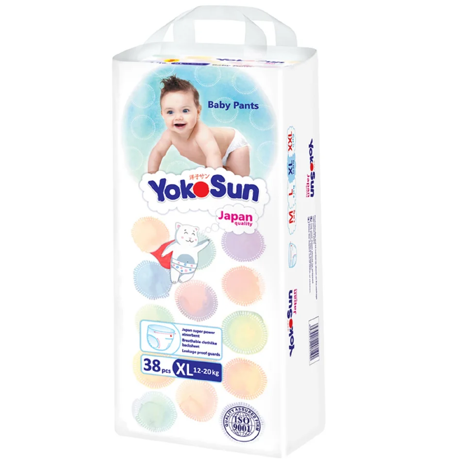 Подгузники-трусики YokoSun размер XL (12-20 кг) 38 шт