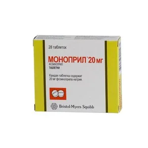 Моноприл таблетки 20 мг 28 шт