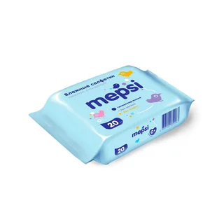 Влажные салфетки Mepsi детские, 20 шт.