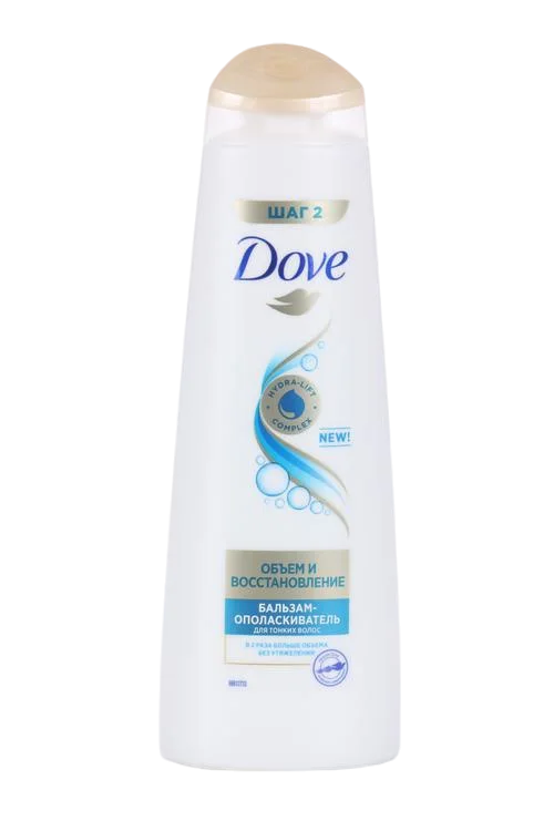 Бальзам-ополаскиватель Dove для тонких волос объем и восстановление 350 мл