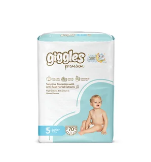 Подгузники детские Giggles Premium, 5 размер (11-25 кг), 70 штук