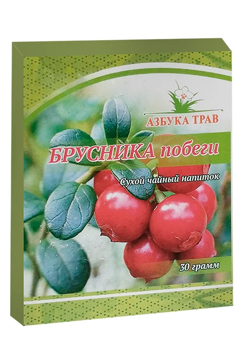 Напиток чайный Азбука трав Брусника побеги, 30 г