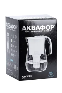 Кувшин Аквафор орлеан для воды с фильтром А7 черный 4,2 л