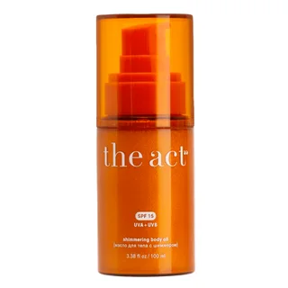 Масло для тела с шиммером SPF 15 (shimmering body oil), 100 мл, The Act