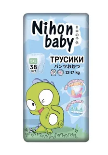 Подгузники-трусики Nihon baby junior детские 5XL (12-17 кг) 38 шт