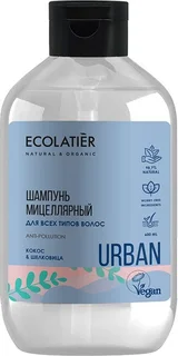 Мицеллярный шампунь для всех типов волос кокос & шелковица 600 мл Ecolatier