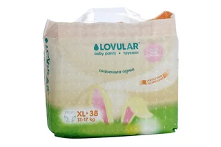 Трусики-подгузники Ловулар Солнечная серия XL (12-17 кг) 38 шт