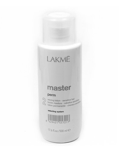 Master perm selecting system "2" Waving lotion Лосьон для окрашенных и ослабленных волос 500 мл (Lakme, Master)